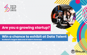 A promotional image for the Data Talent 2022 startup competition
